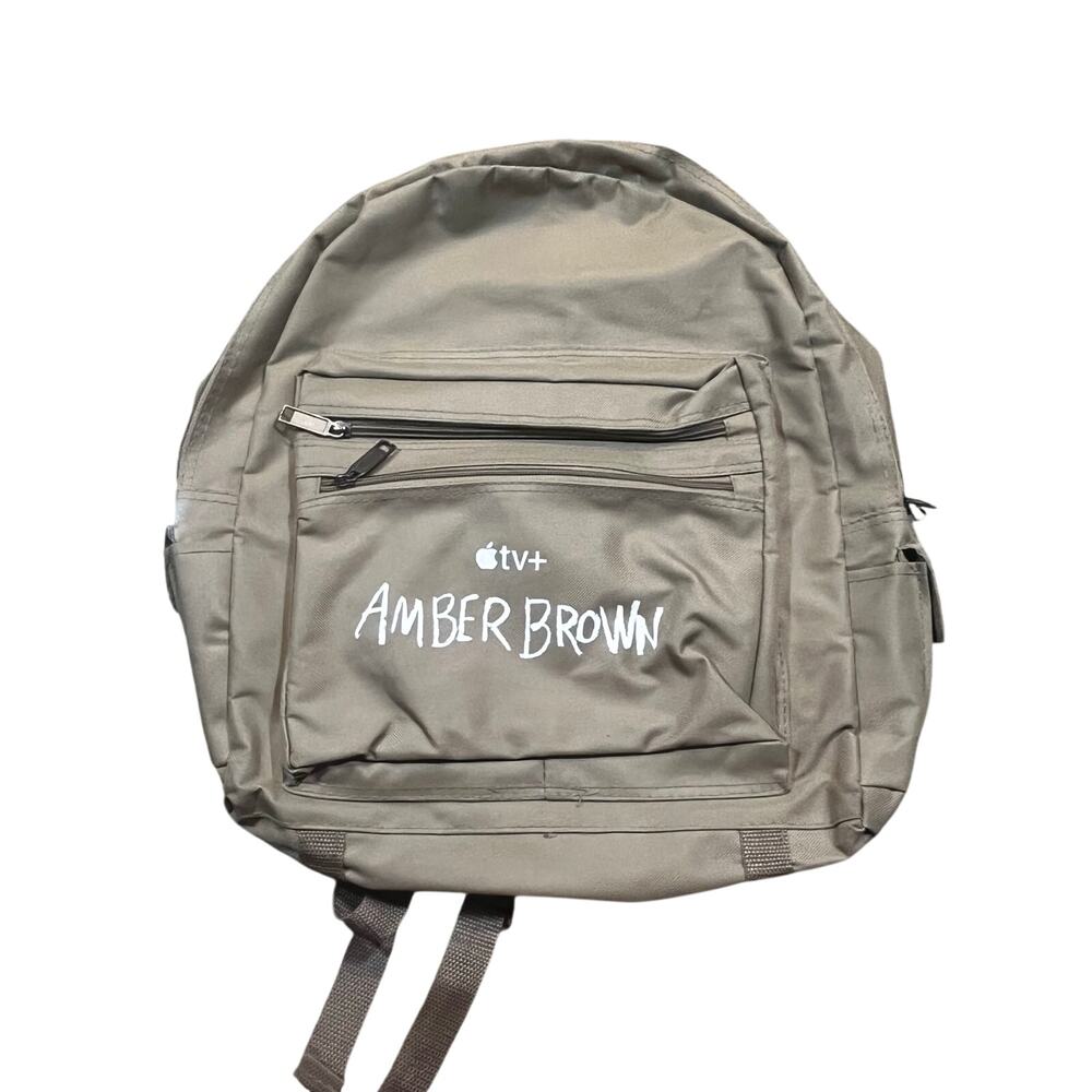 Apple TV+‎ Amber Brown Backpack Tan Laptop School Bag Promo Book Travel